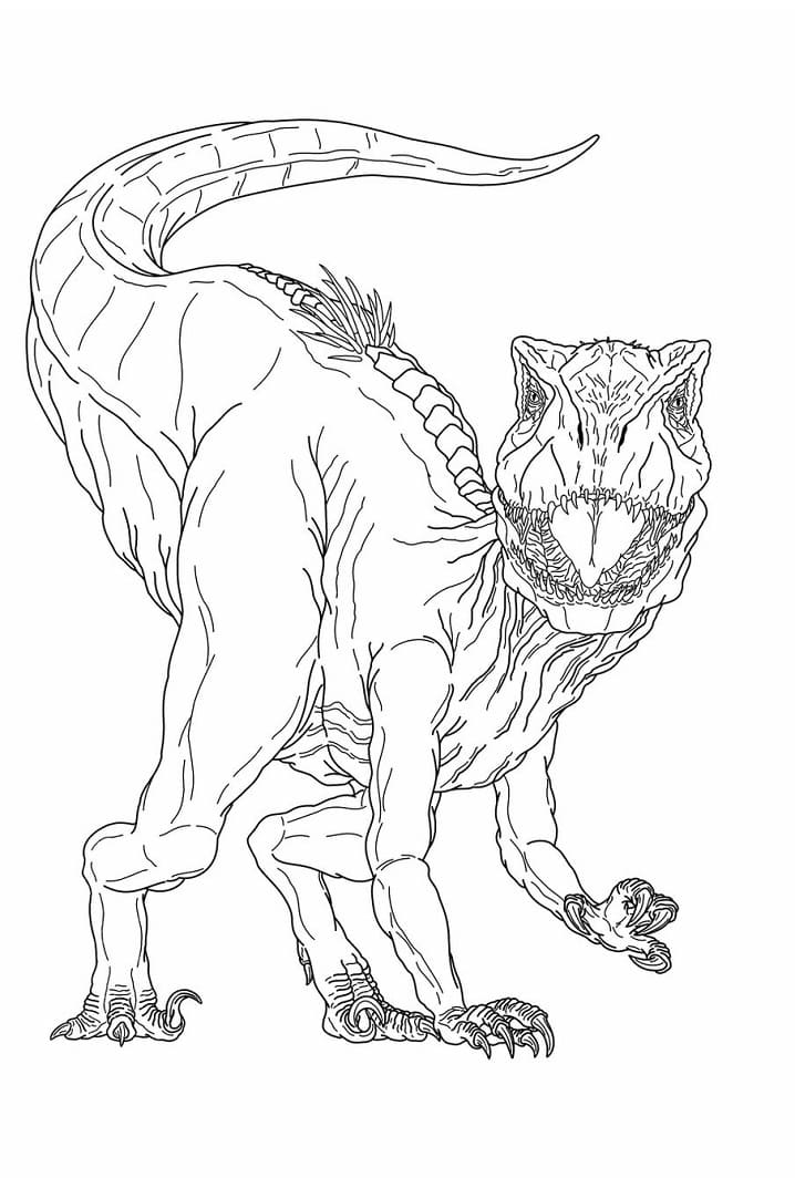 Desenho de Indoraptor Jurassic Park para Colorir