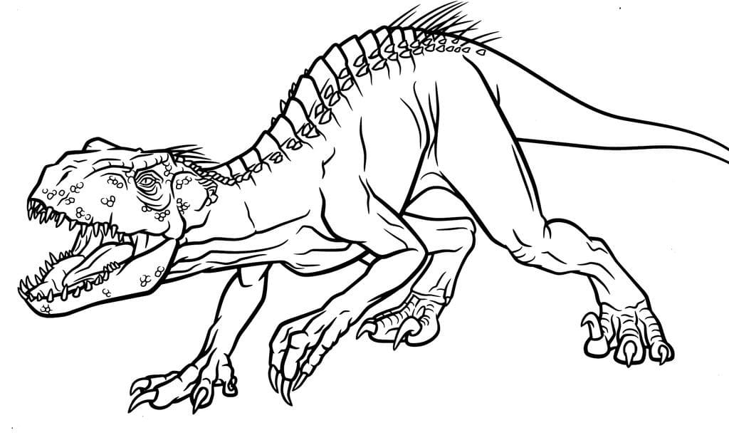 Desenho de Indoraptor Jurassic Park para Imprimir