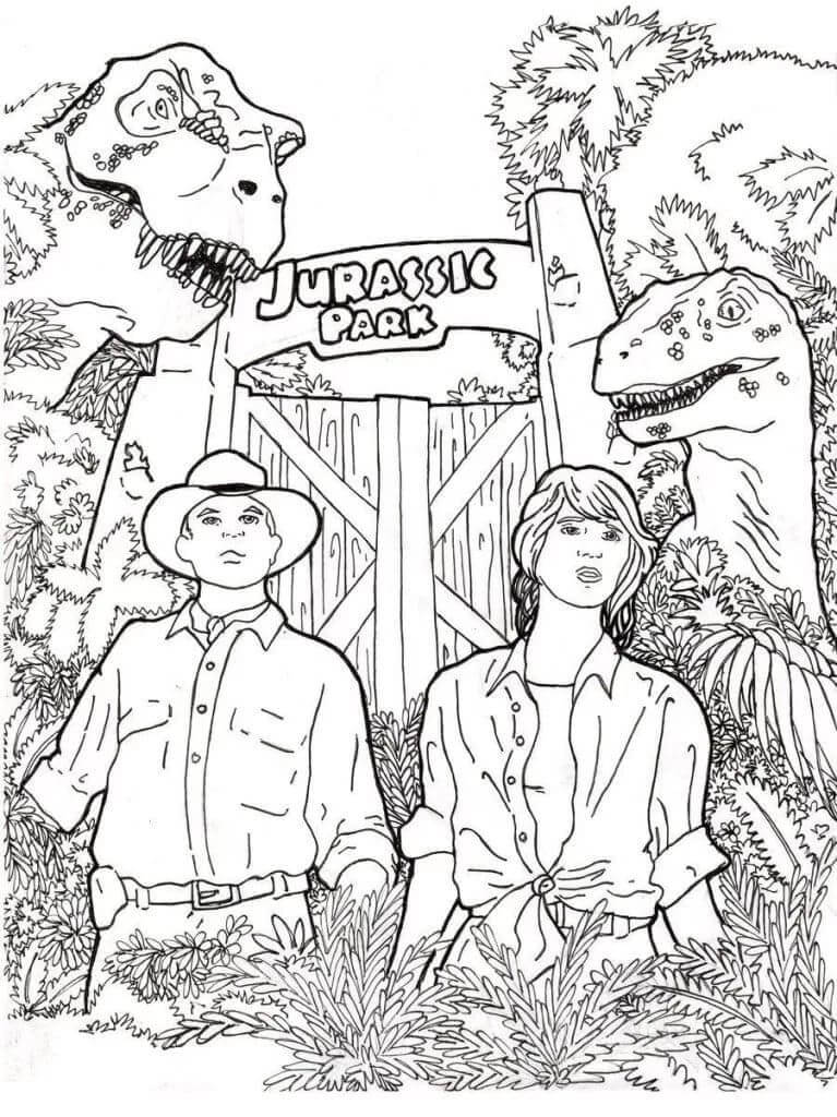 Desenho de Jurassic Park Atividades Infantis