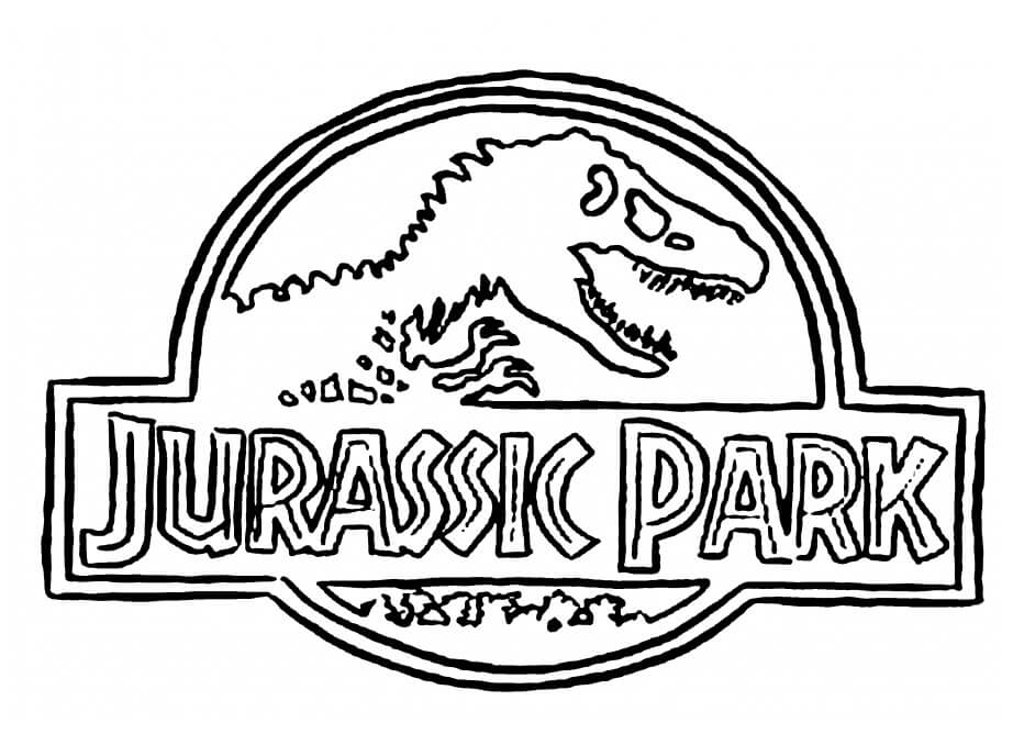 Desenho de Jurassic Park Figuras para Colorir