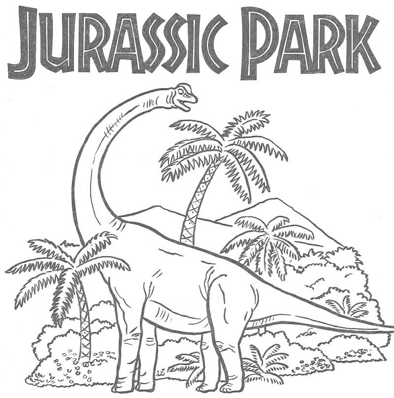 Desenho de Jurassic Park Imprimivel Pdf