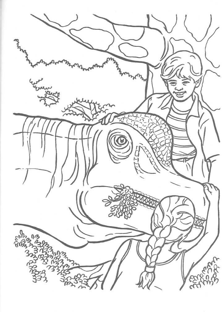 Desenho de Jurassic Park para Imprimir