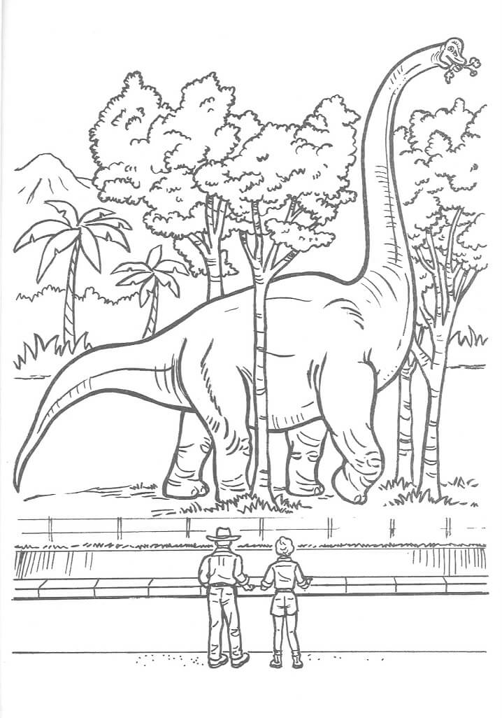 Desenho de Jurassic Park Personagens para Imprimir