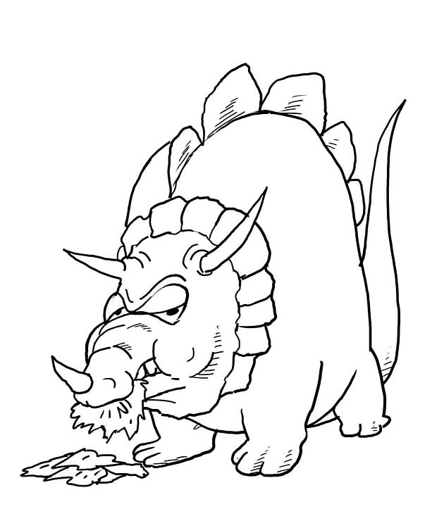 Desenho de Triceratops Jurassic Park para Colorir