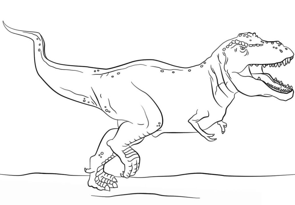 Desenho de Tyranossaurus Rex Jurassic Park Pdf Grátis