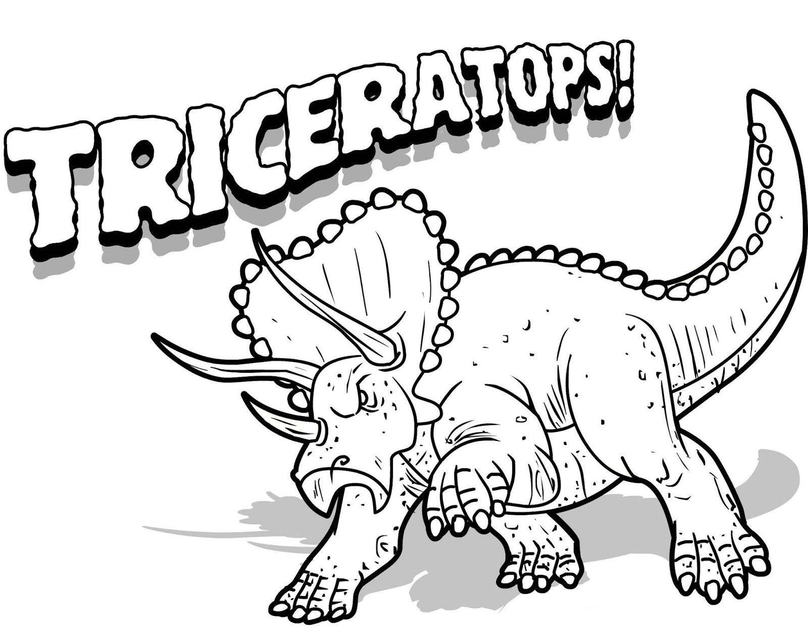 Desenho Pdf Jurassic Park Triceratops para Pintar