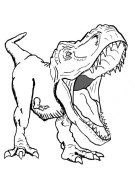 Desenho T Rex Jurassic Park para Baixar e Colorir