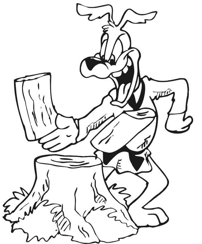 Desenho de Cão de Karate para Colorir