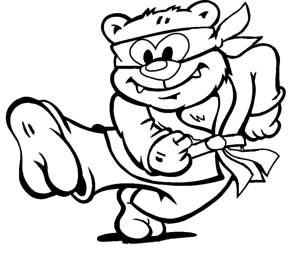 Desenho de Karate Grátis para Colorir