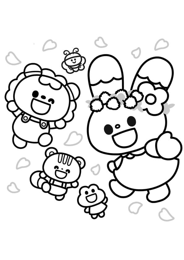 Desenho de Imagem Kawaii para Colorir