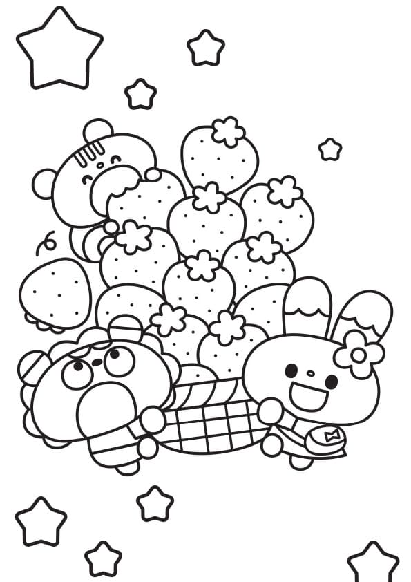 Desenho de Kawaii Grátis para Crianças para Colorir