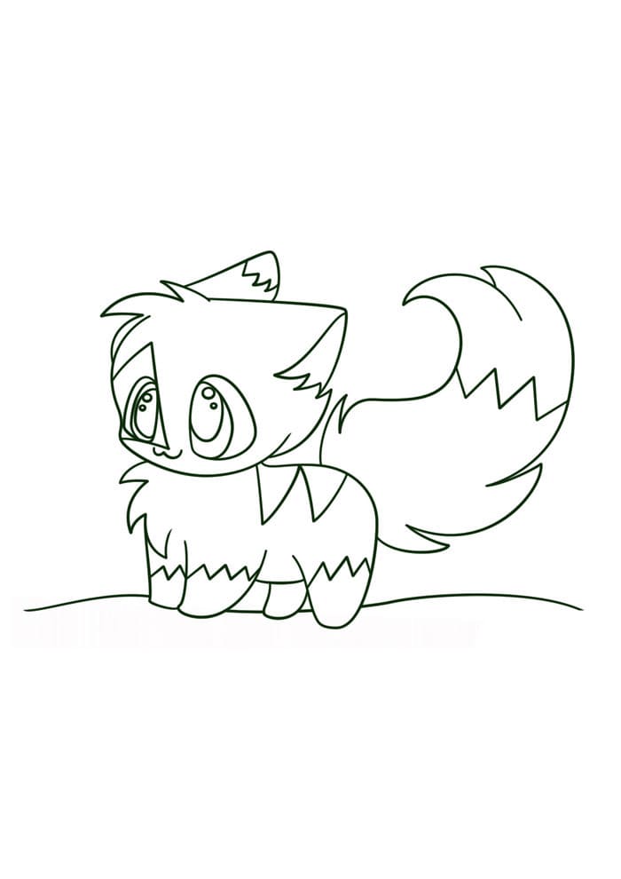 Desenho de Pintura Kawaii para Colorir