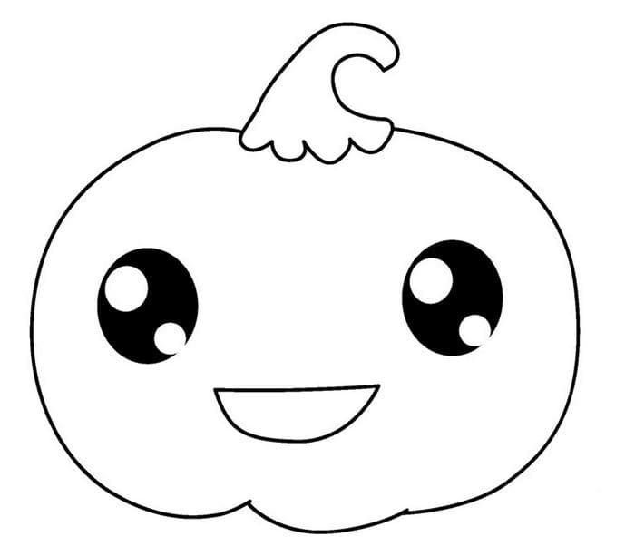 Desenho de Tomate Kawaii para Colorir