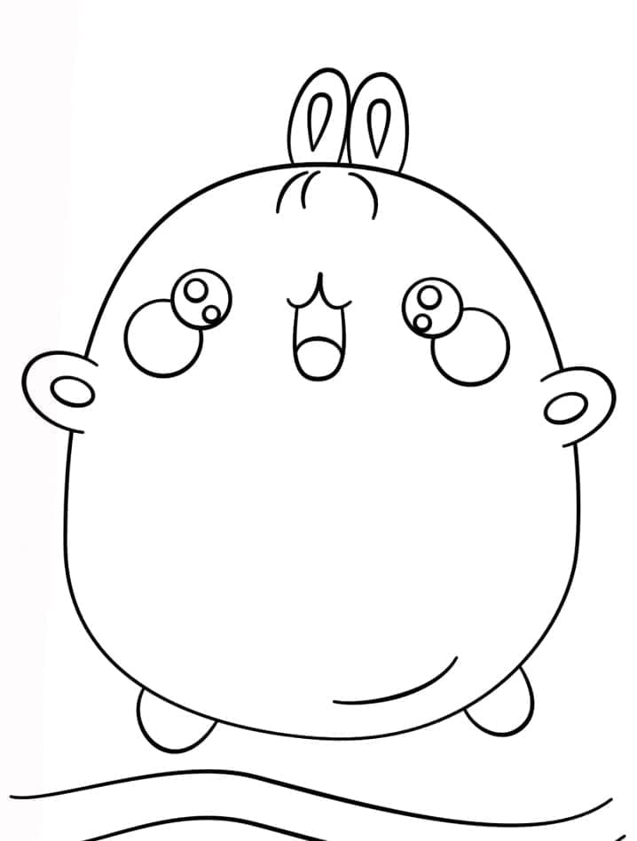 Desenho de Kawaii Molang para Colorir