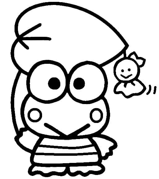 Desenho de Adorável Keroppi para Colorir