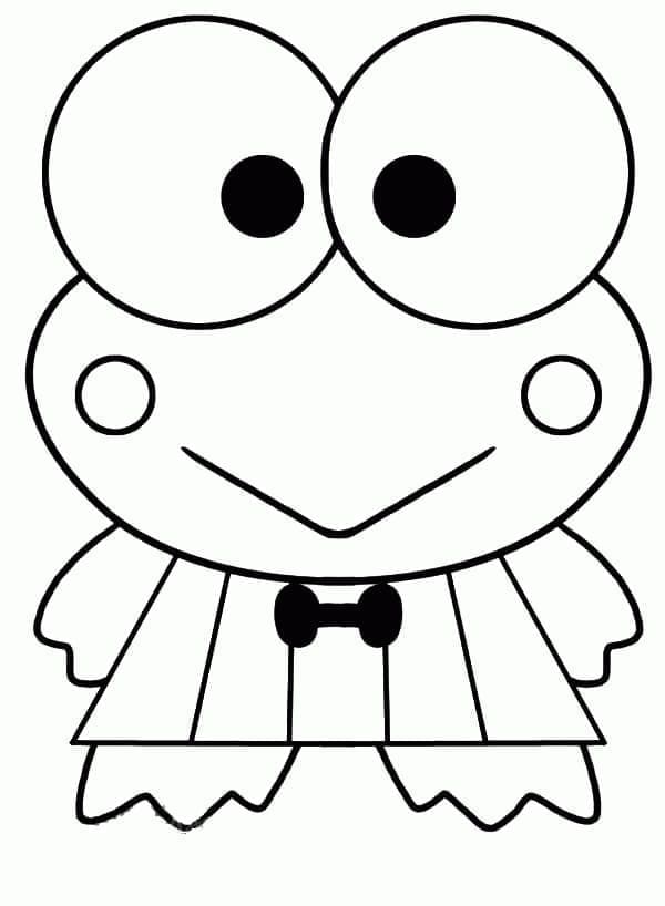 Desenho de Keroppi Alegre para Colorir