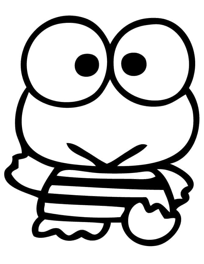 Desenho de Keroppi Amigável para Colorir