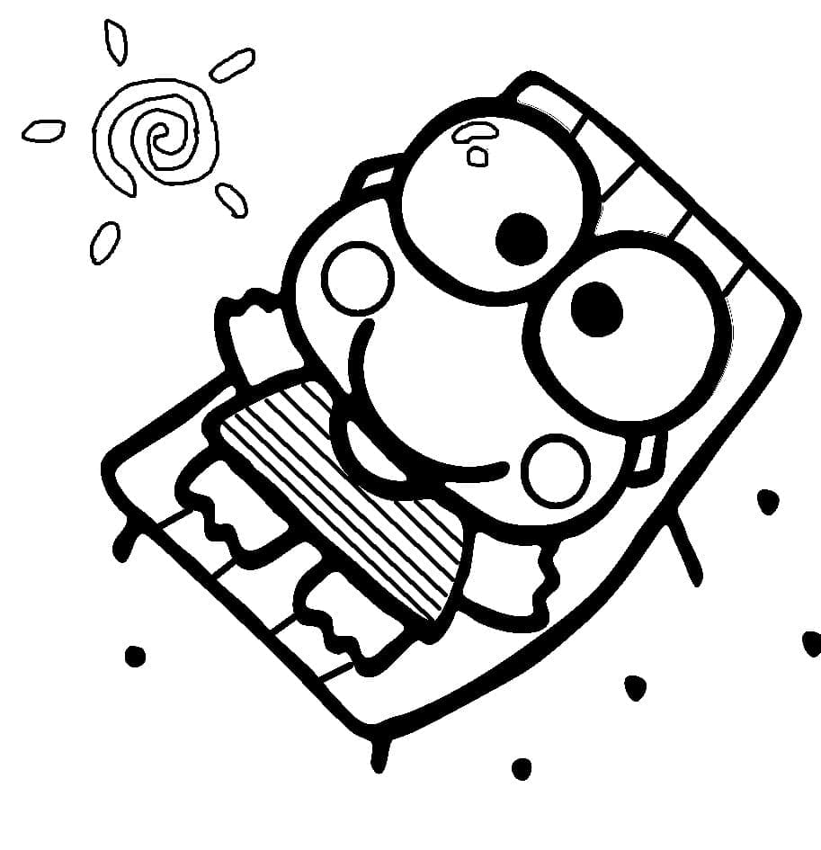 Desenho de Keroppi em Atividades Escolares