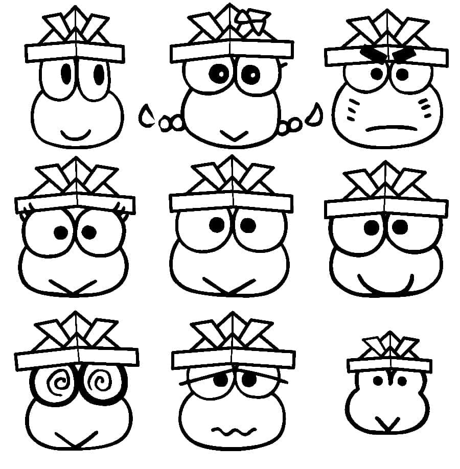 Desenho de Keroppi Figuras para Colorir