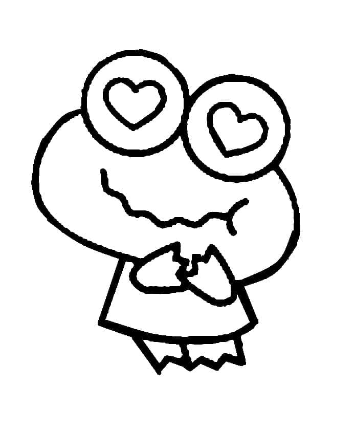Desenho de Keroppi Grátis para Crianças para Colorir