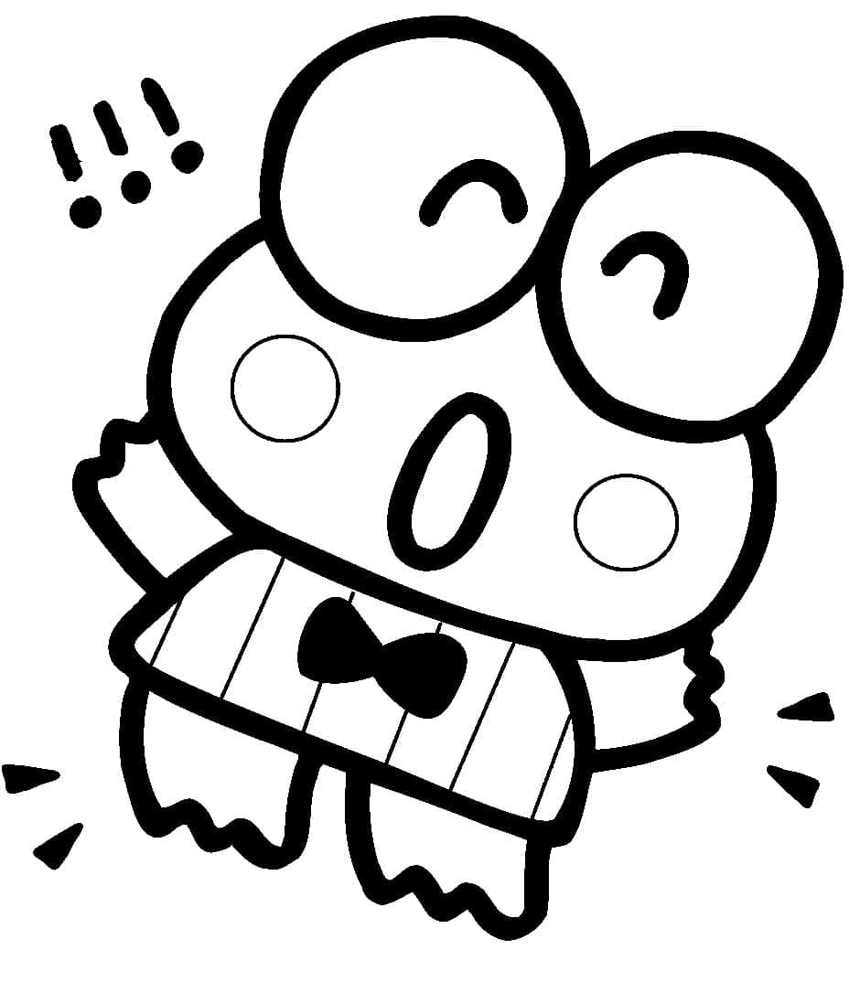 Desenho de Keroppi Muito Fofo para Colorir