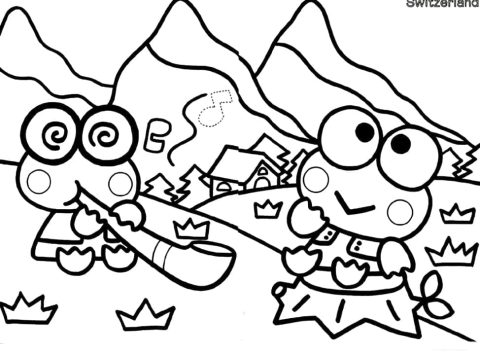 Desenho de Keroppi para Imprimir