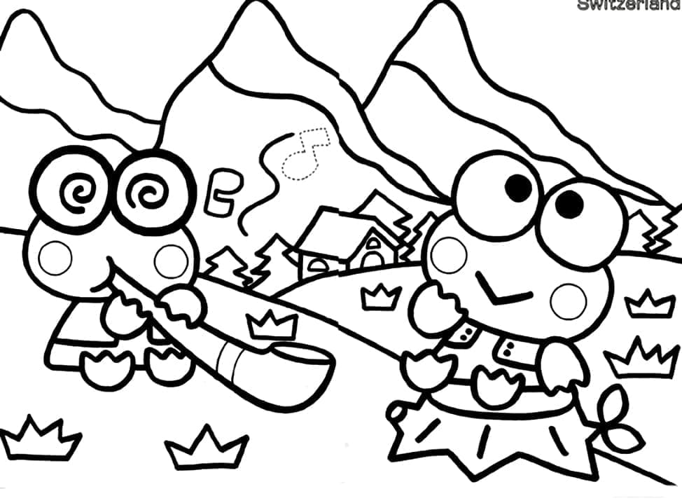Desenho de Keroppi para Imprimir