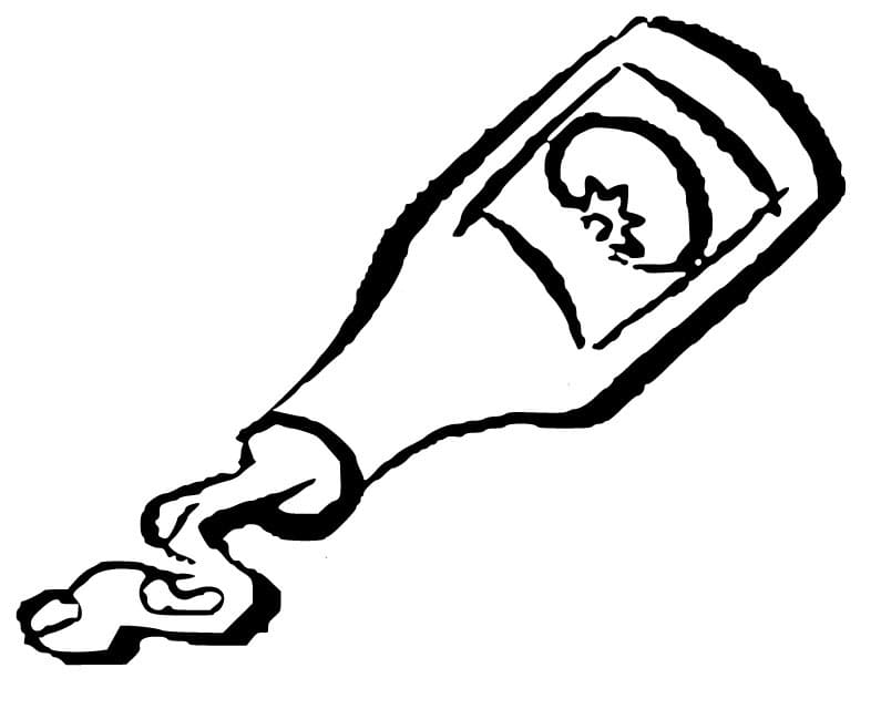 Desenho de Ketchup Grátis para Colorir