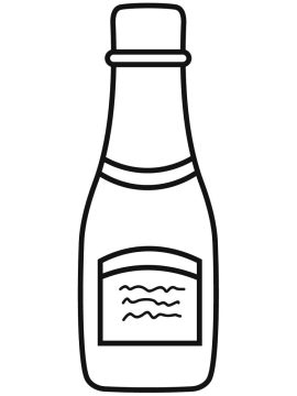 Desenho de Ketchup para Colorir