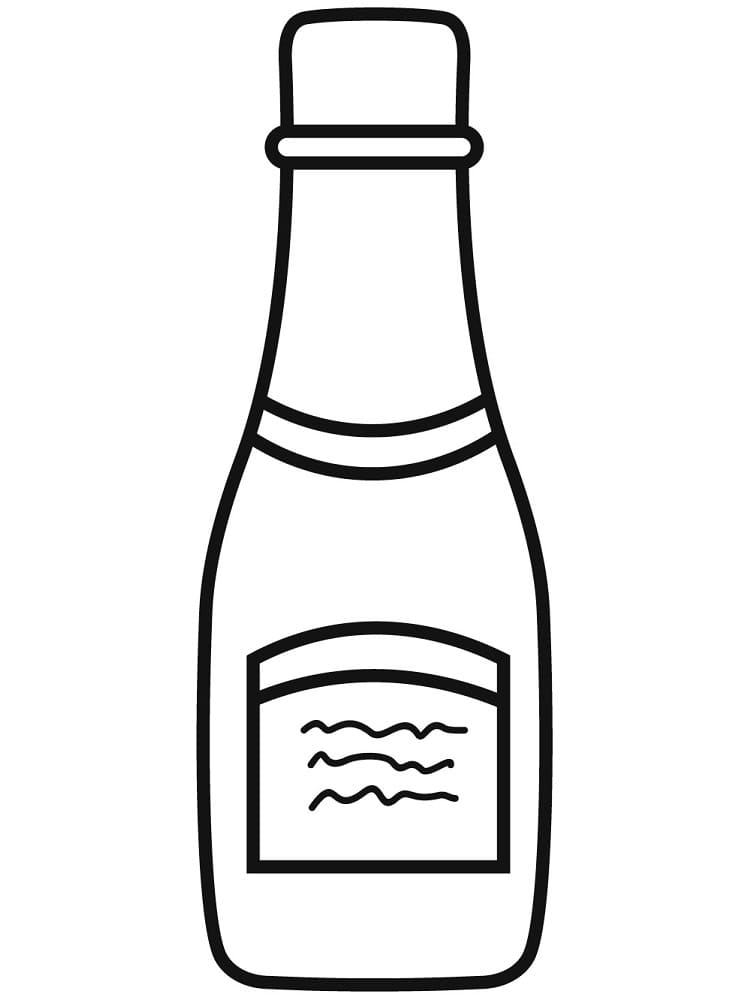 Desenho de Ketchup para Colorir