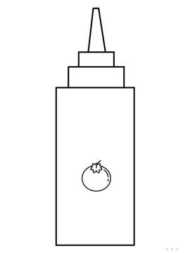 Desenho de Ketchup para Imprimir