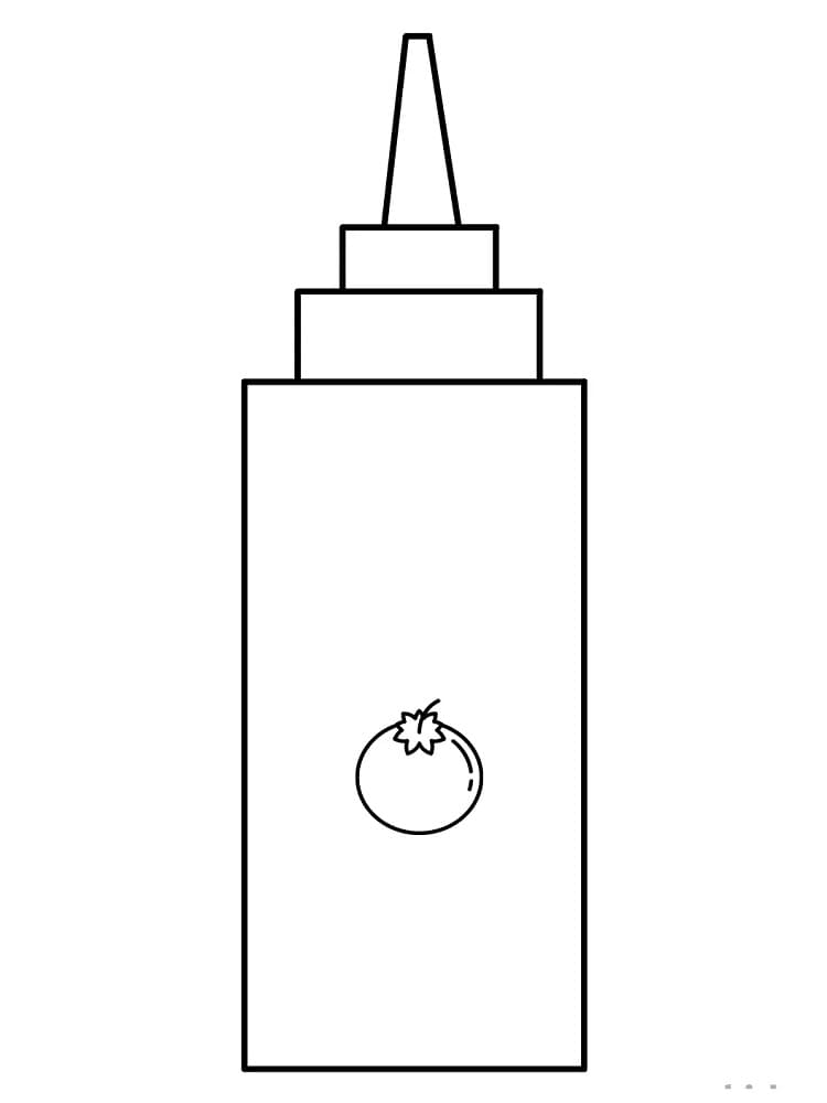 Desenho de Ketchup para Imprimir