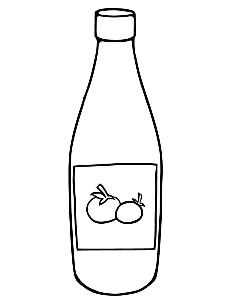 Desenho de o Ketchup para Colorir
