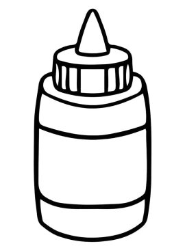 Desenho de Uma Garrafa de Ketchup para Colorir