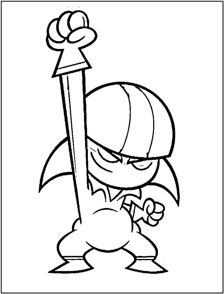 Desenho de Kick Buttowski Ilustração Imprimivel