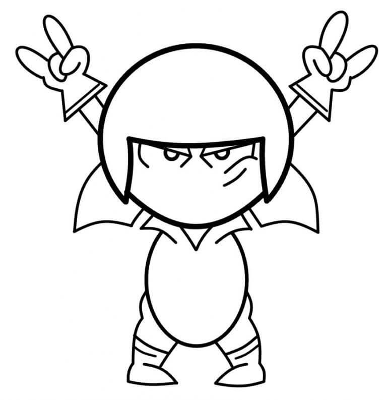 Desenho de Kick Buttowski para Colorir Tinta Guache