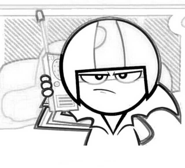 Desenho de Kick Buttowski Pintura Lápis de Cor