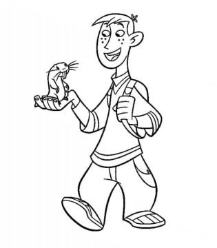 Desenhos de Ron e Rufus de Kim Possible para Colorir
