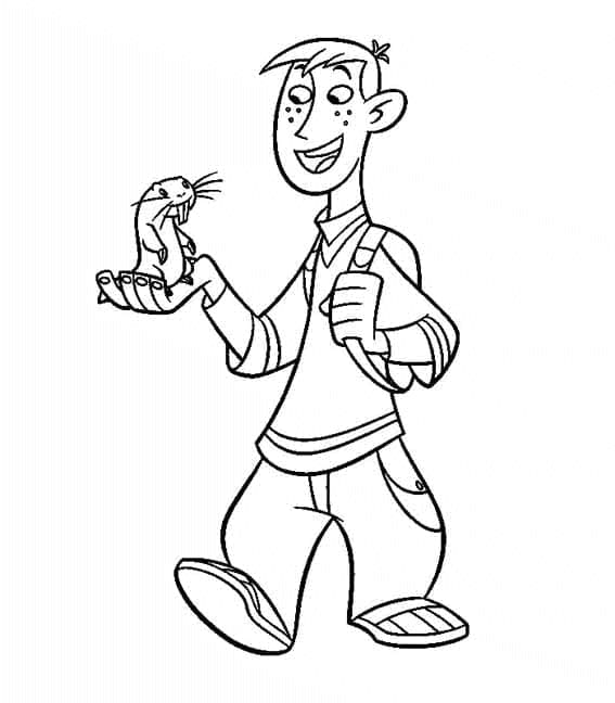 Desenhos de Ron e Rufus de Kim Possible para Colorir