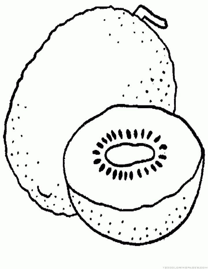 Desenho de Kiwi Figurá para Colorir