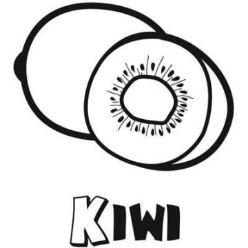 Desenho de Um Kiwi para Colorir