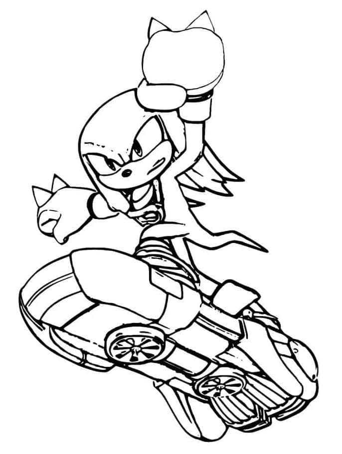 Desenho de Knuckles Grátis para Colorir