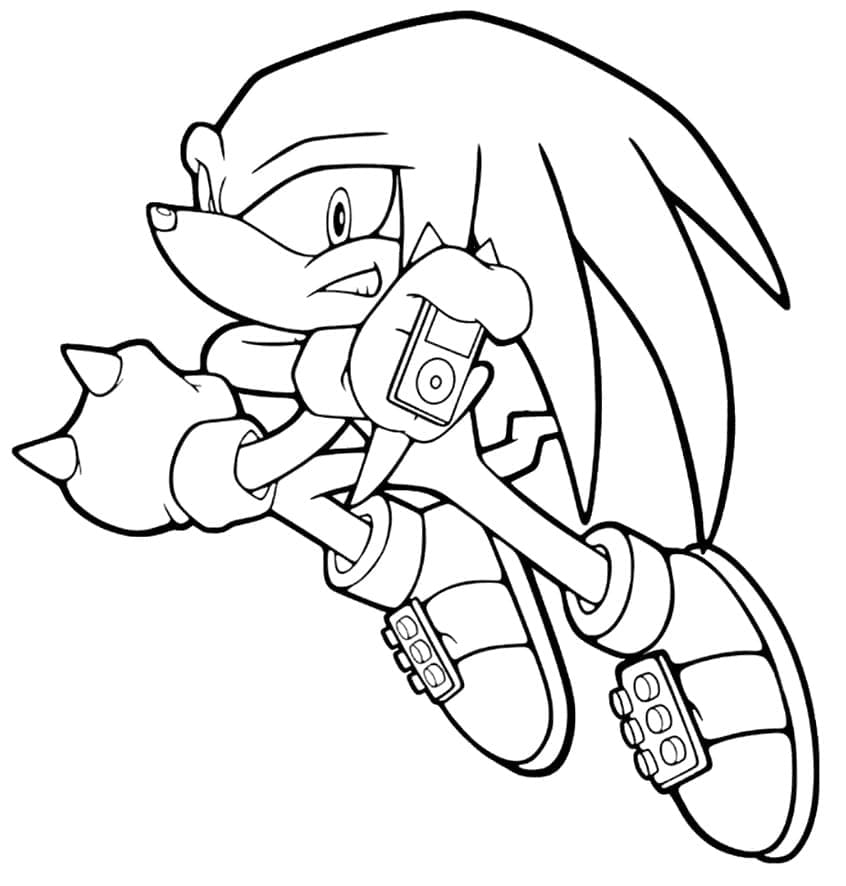 Desenho de Knuckles para Colorir