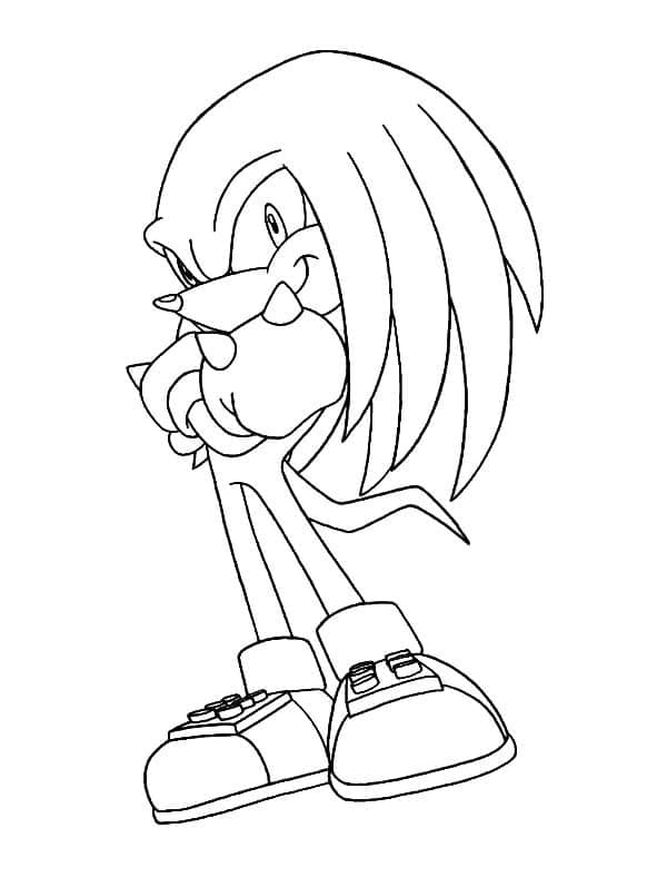 Desenho de Knuckles para Crianças para Colorir