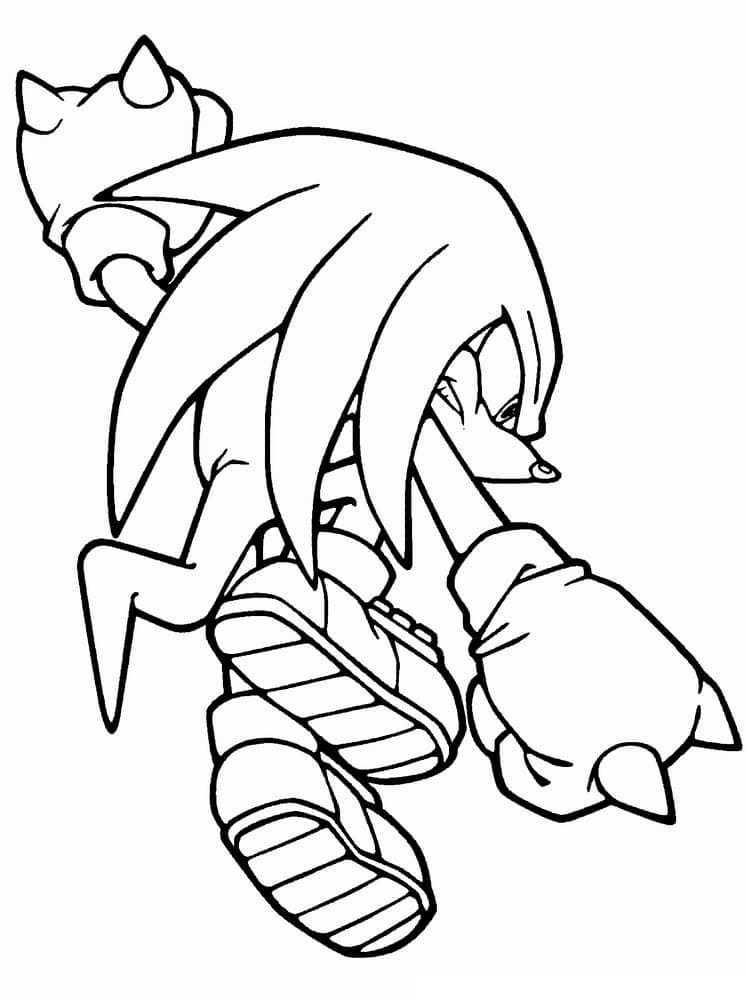 Desenho de Knuckles The Echidna para Crianças para Colorir