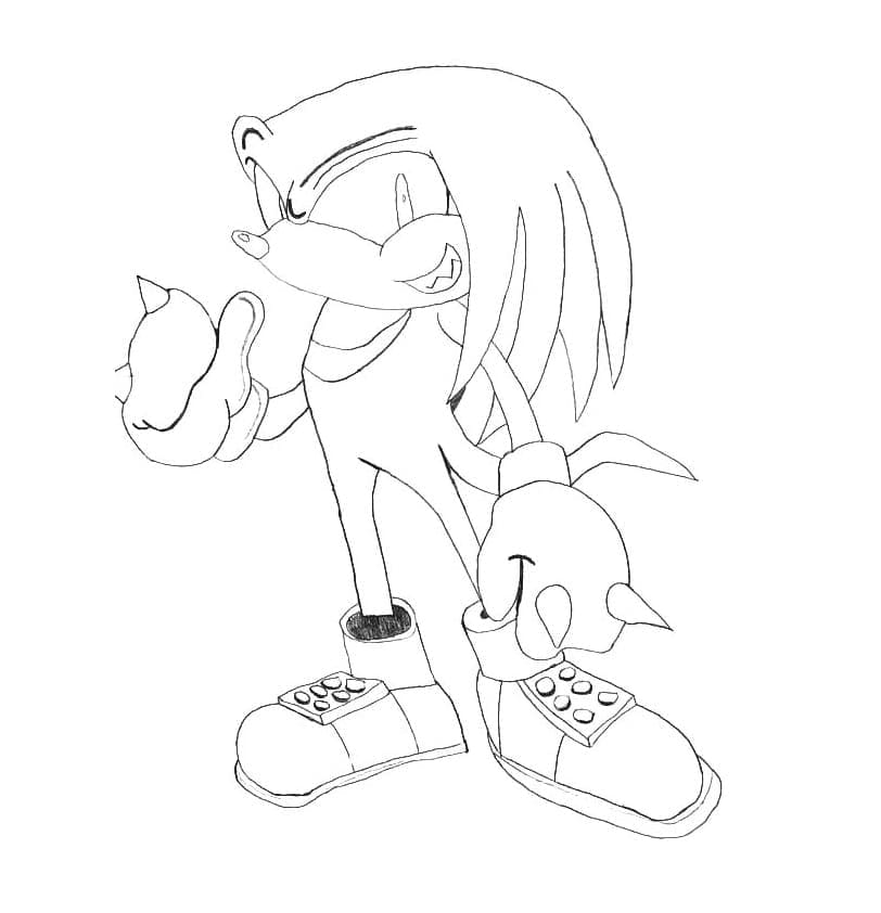 Desenho de Knuckles The Echidna Sonic Imagens Grátis