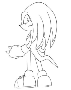 Desenho de Knuckles The Echidna Sonic para Colorir