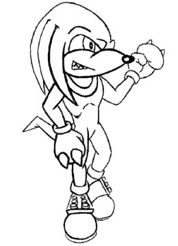 Desenho de Knuckles The Echidna Sonic Pdf grátis