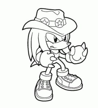 Desenho de Knuckles The Echidna Sonic Pintura lápis de Cor