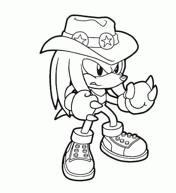 Desenho de Knuckles The Echidna Sonic Pintura Lápis de Cor